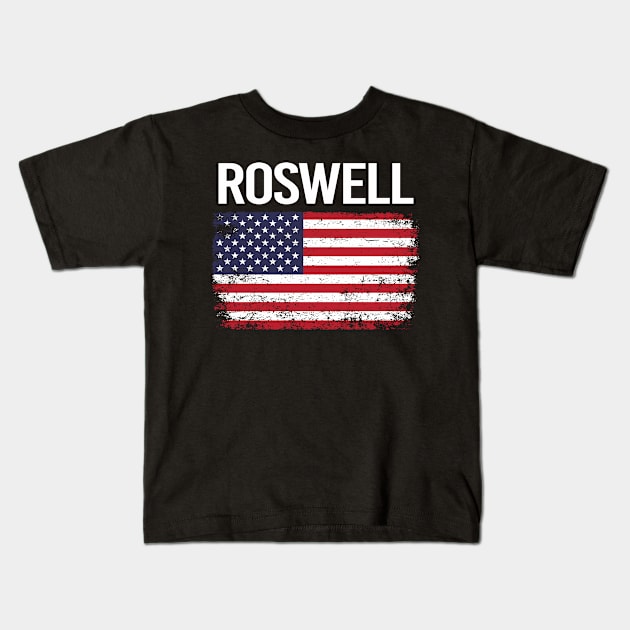 The American Flag Roswell Kids T-Shirt by flaskoverhand